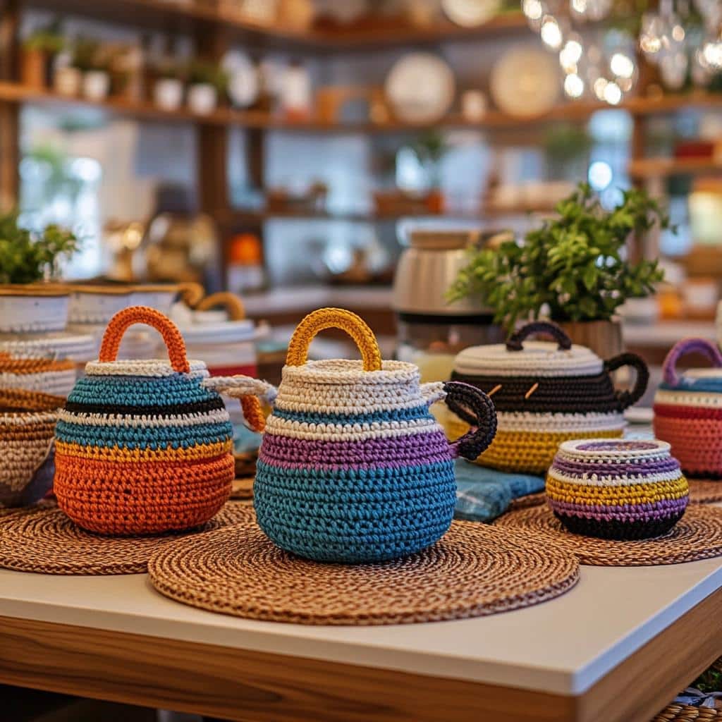 30 Stylish Trivet Designs: How to Make and Where to Buy 8 Descanso de Panela: 30 Modelos e Dicas de Como Fazer