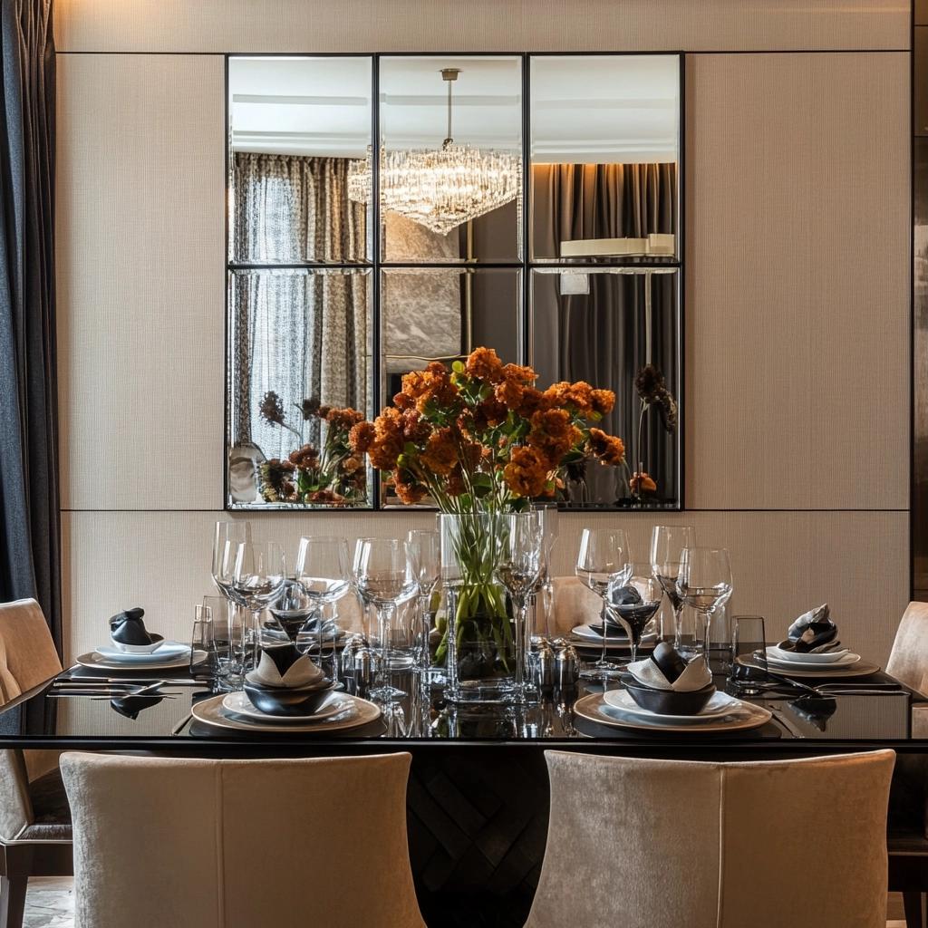60 Mirror Designs for Dining Rooms That Amplify Elegance 8 60 modelos de espelho para sala de jantar que duplicam a elegância