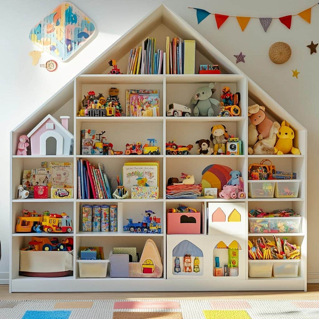 75 Creative Ways to Organize Playtime with a Toy Shelf 8 Estante para brinquedos: 75 formas de brincar sem bagunçar