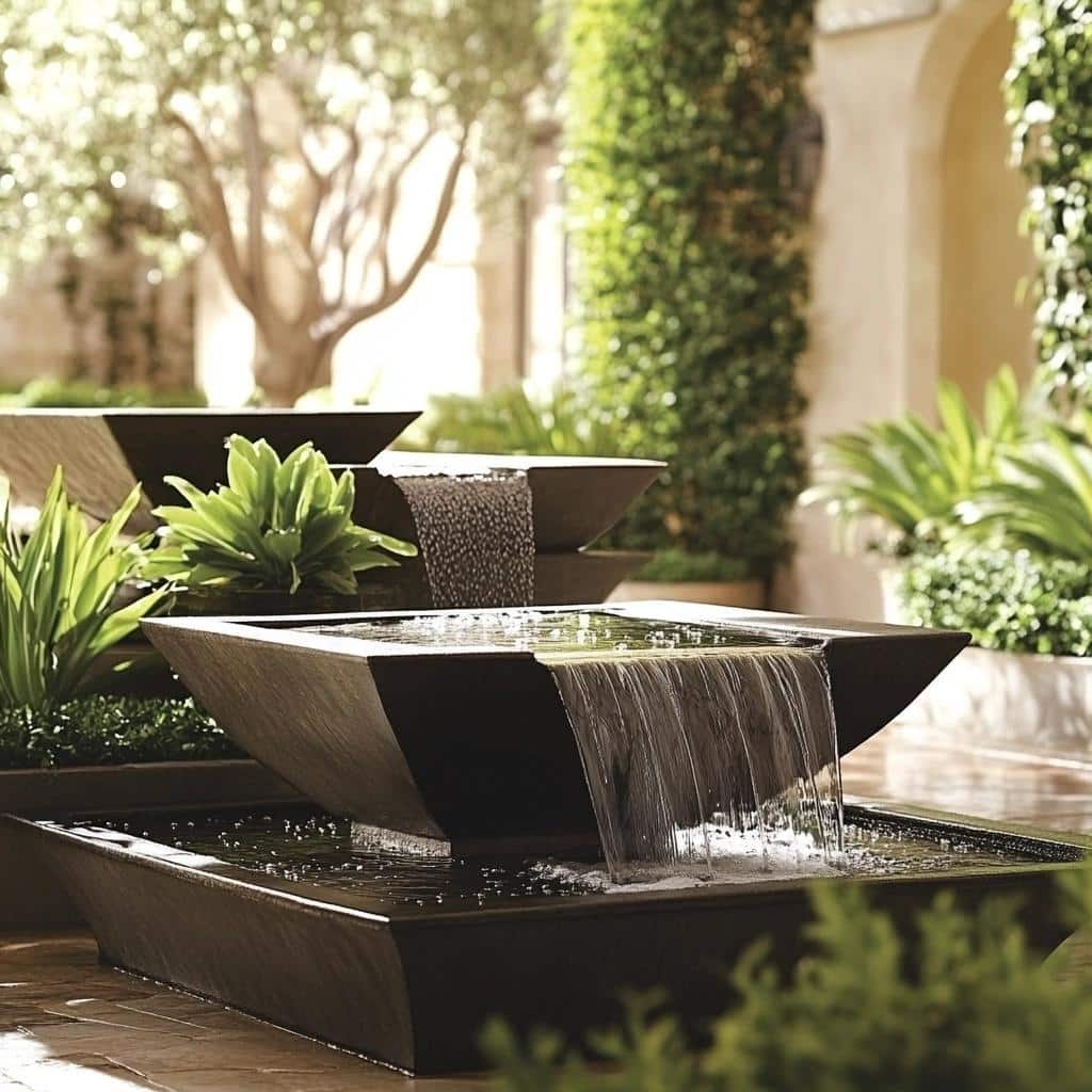 70 Elegant Garden Fountain Ideas to Enhance Your Outdoor Space 6 70 Modelos de Fonte para Jardim que Deixam o Ambiente Elegante