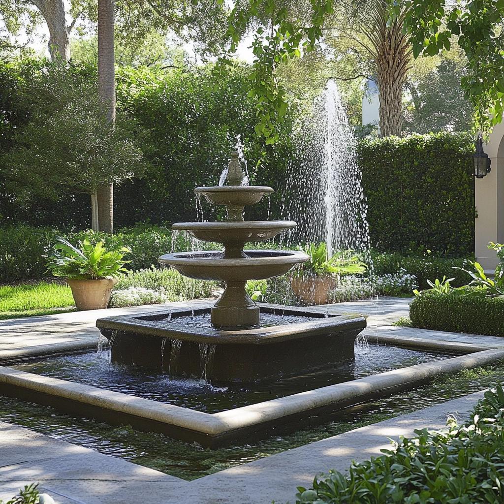 70 Elegant Garden Fountain Ideas to Enhance Your Outdoor Space 8 70 Modelos de Fonte para Jardim que Deixam o Ambiente Elegante
