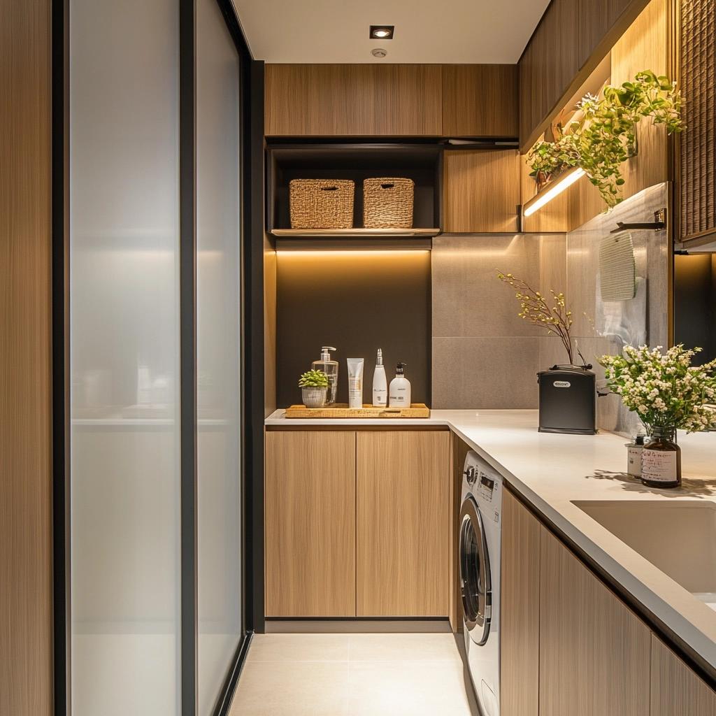 15 Ideas to Separate the Kitchen from the Laundry Room 4 6 Ideias Para Separar a Cozinha da Lavanderia em Apartamentos