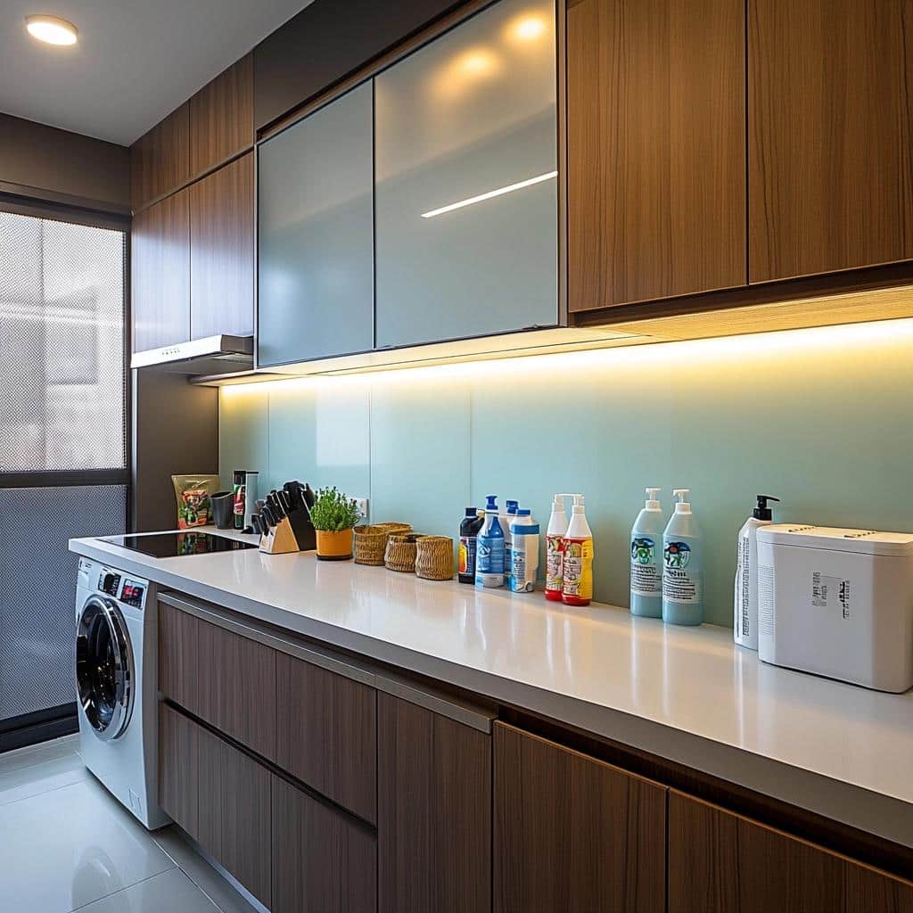 15 Ideas to Separate the Kitchen from the Laundry Room 6 6 Ideias Para Separar a Cozinha da Lavanderia em Apartamentos
