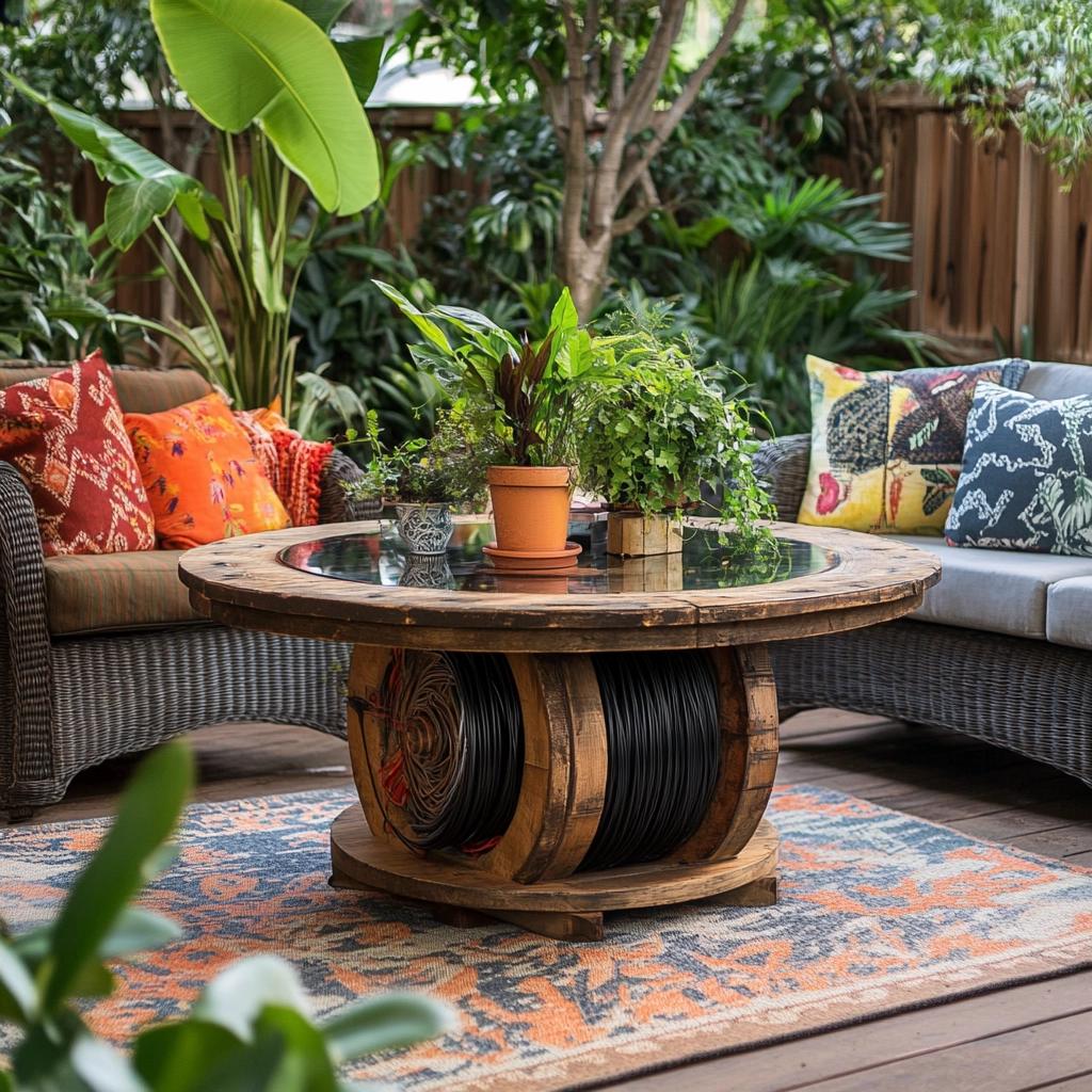 70 Ideias Incríveis para Decorar com Mesas de Carretel
