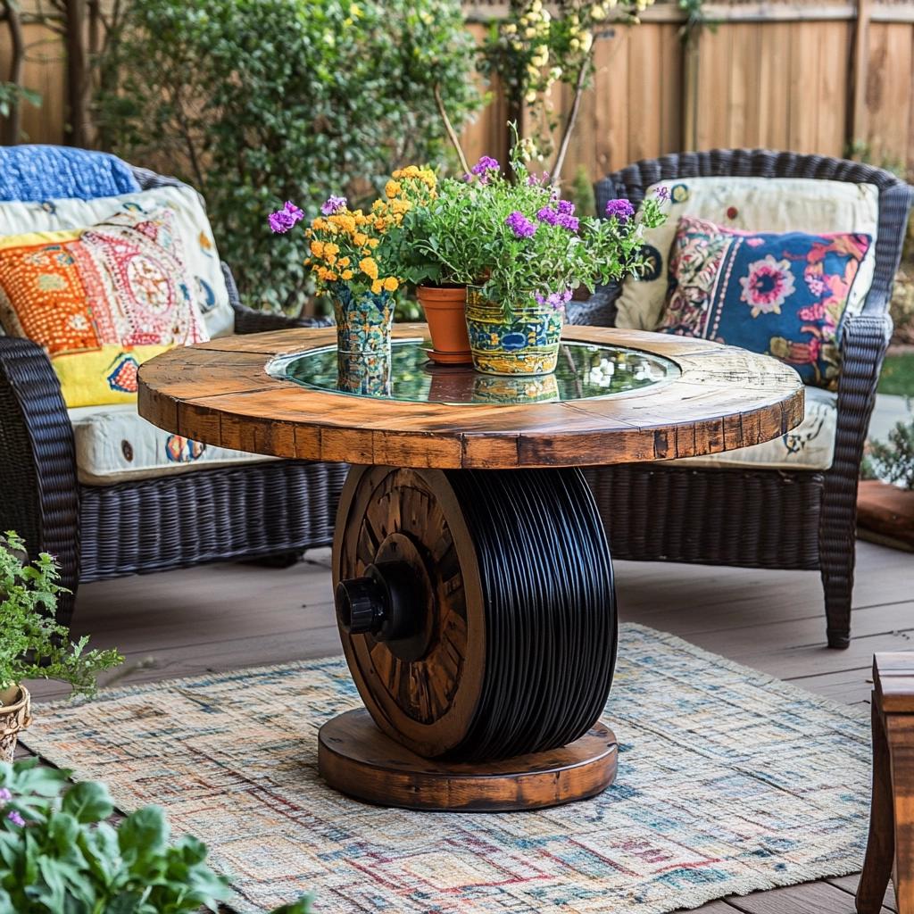 70 Ideias Incríveis para Decorar com Mesas de Carretel