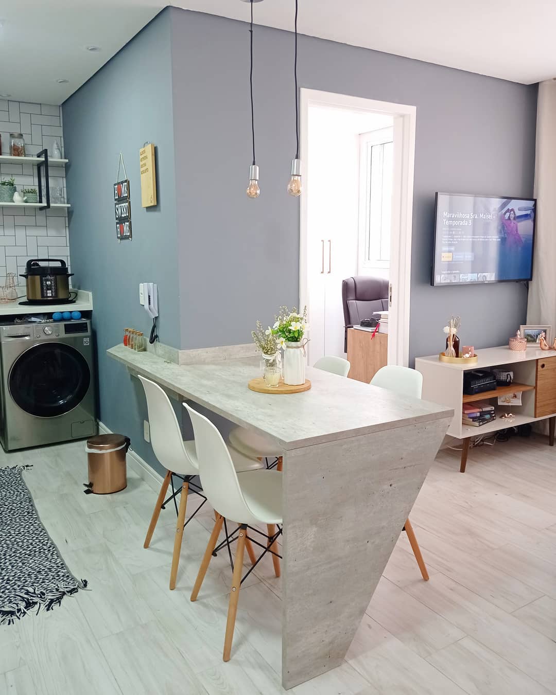 15 Amazing Cement Table Ideas and How to Make One for Your Home 10 Simplicidade e elegância da mesa de cimento