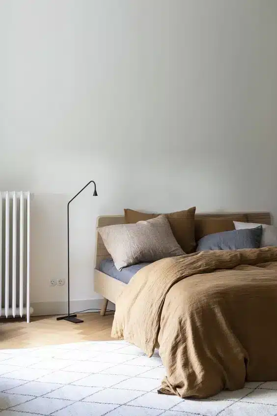 Minimalismo na decoração, quarto decorado