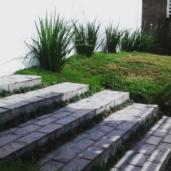 Foto de pedra miracema em uma escada