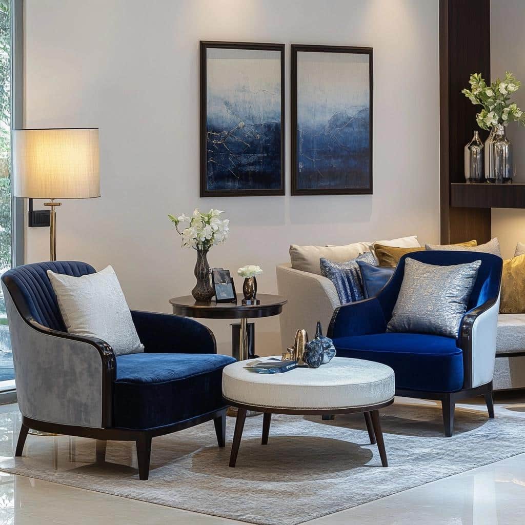 65 Stunning Blue Chair Designs to Enhance Your Home Decor 1 65 Modelos de Poltrona Azul para Ampliar o Conforto na Decoração