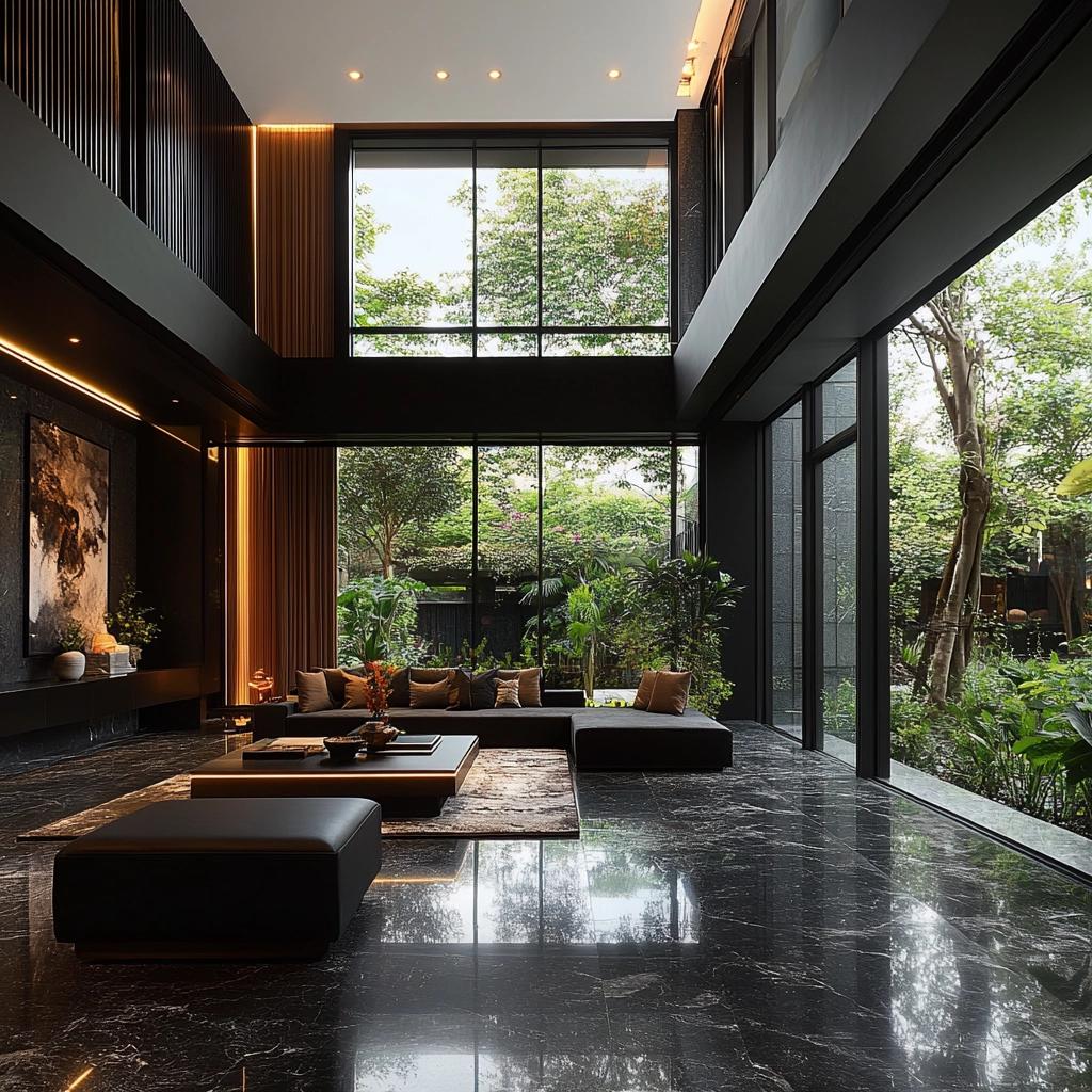 45 Sophisticated Spaces with Black Porcelain Tile 1 45 Ambientes Com Porcelanato Preto Que São Sofisticados