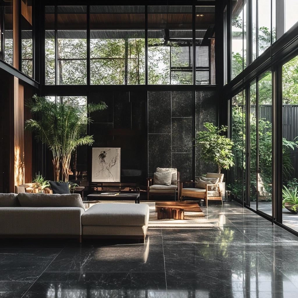 45 Sophisticated Spaces with Black Porcelain Tile 6 45 Ambientes Com Porcelanato Preto Que São Sofisticados