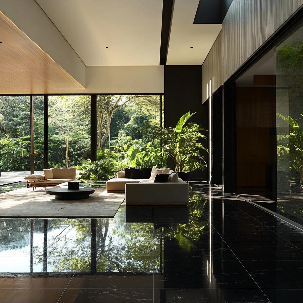 45 Sophisticated Spaces with Black Porcelain Tile 8 45 Ambientes Com Porcelanato Preto Que São Sofisticados