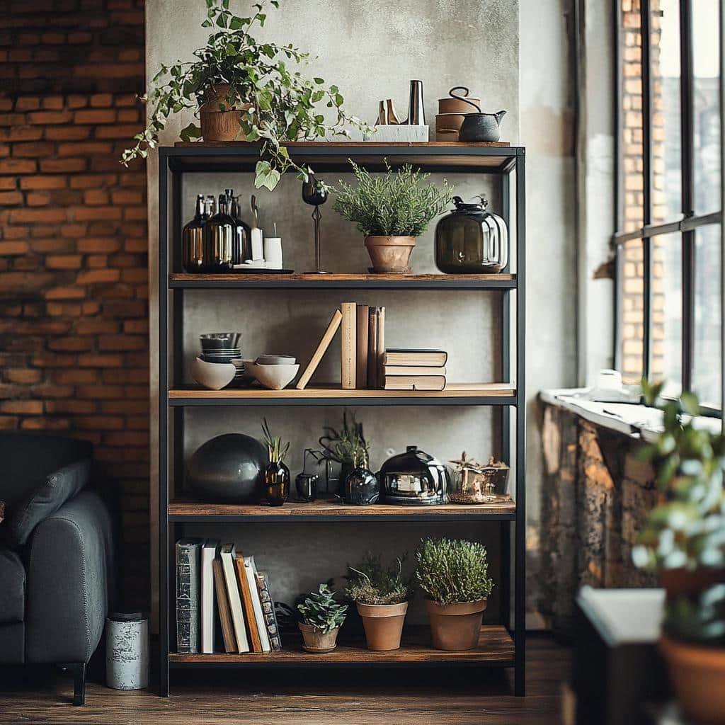 40 Industrial Shelving Ideas for Stunning Home Décor 4 40 fotos de prateleira industrial para uma decoração surpreendente