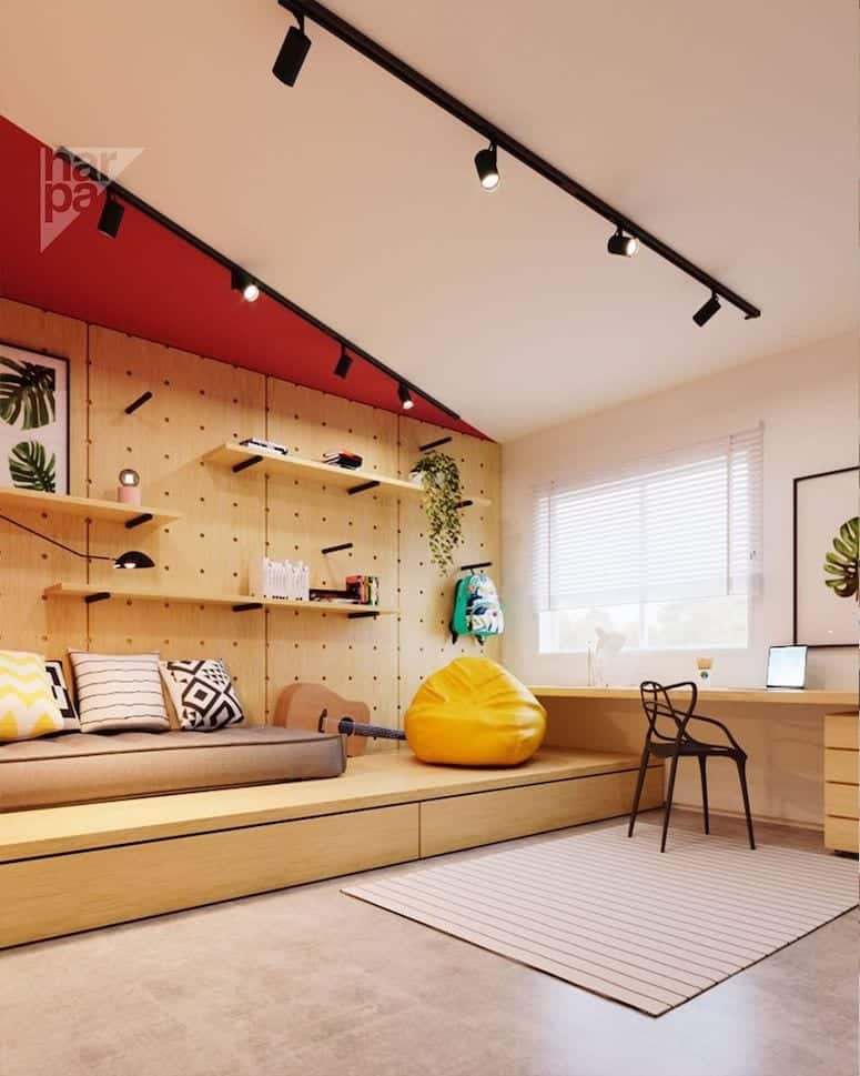 Prateleira industrial pode ser uma opção interessante para decoração.
