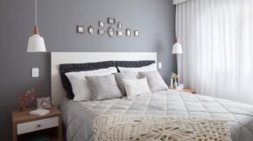 Foto de quarto cinza