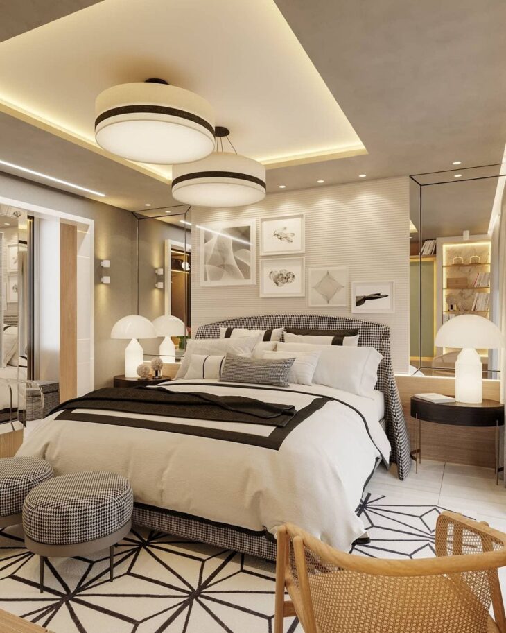 90 Luxurious Bedroom Projects to Make Your Dream a Reality 3 Foto de quarto de luxo 1