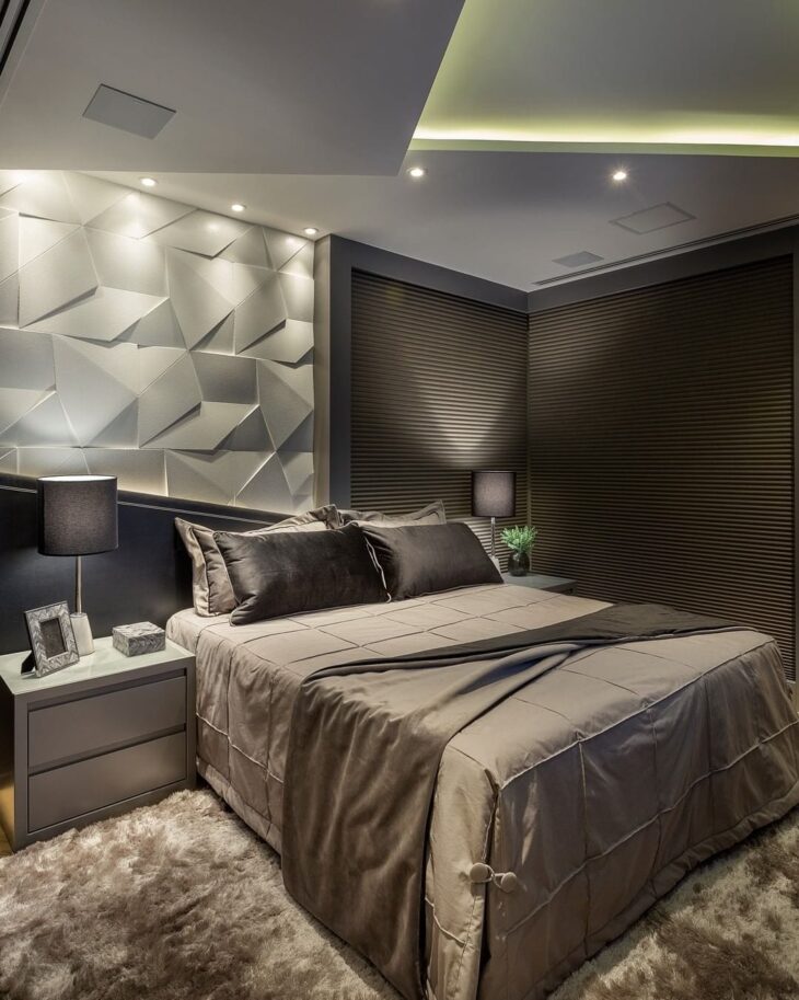90 Luxurious Bedroom Projects to Make Your Dream a Reality 9 Foto de quarto de luxo 4