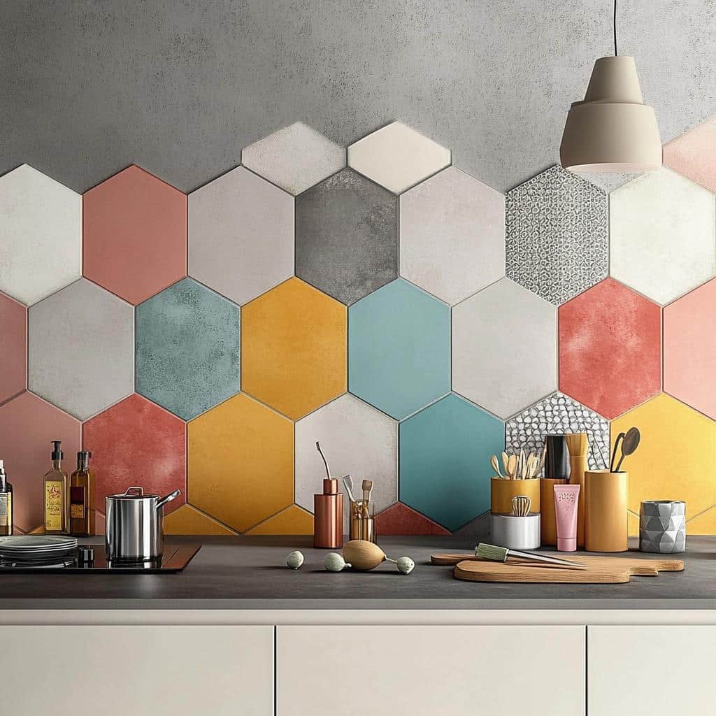 Hexagonal Tiles: 40 Creative Ideas to Use This Geometric Trend 1 Revestimento hexagonal: 40 ideias para usar essa tendência geométrica