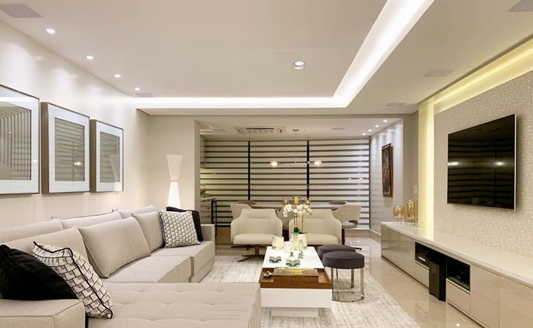 Open Sanca: 60 Ideas to Transform Your Space 3 A sanca aberta é um acabamento que personaliza um ambiente e traz um toque especial para a decoração do espaço.