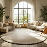 6 Inspirações de Tapete Redondo para Sala e Como Usá-los na Decoração