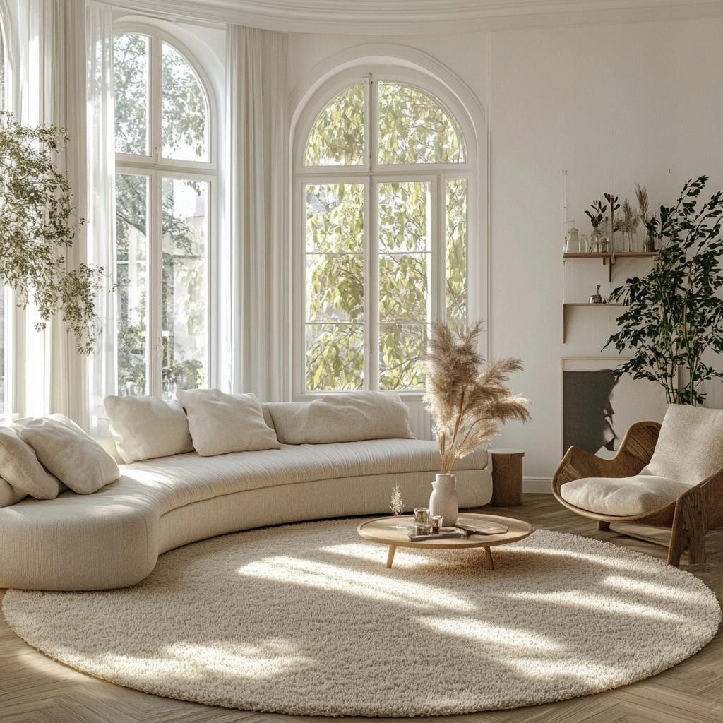 6 Inspirações de Tapete Redondo para Sala e Como Usá-los na Decoração