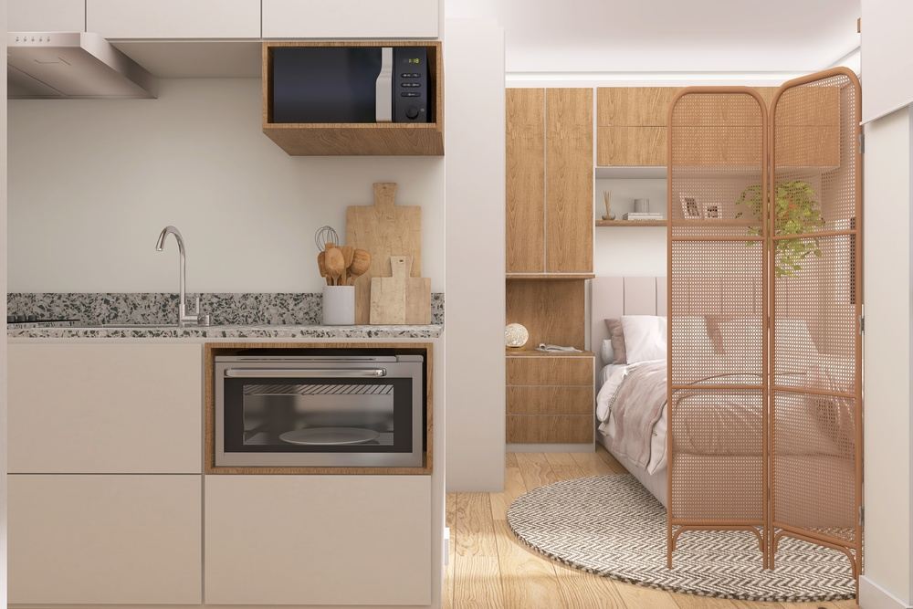 Quer uma solução prática para separar os ambientes? Então, você pode utilizar os biombos, que são versáteis e fáceis de ser deslocados.