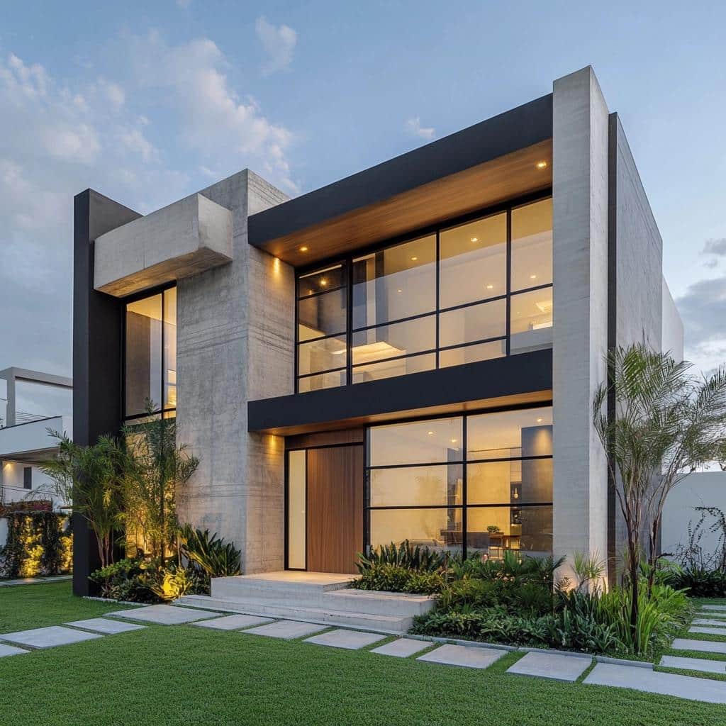 11 Inspiring Facade Designs for Duplex Homes 4 Inspirações para Fachadas de Sobrados