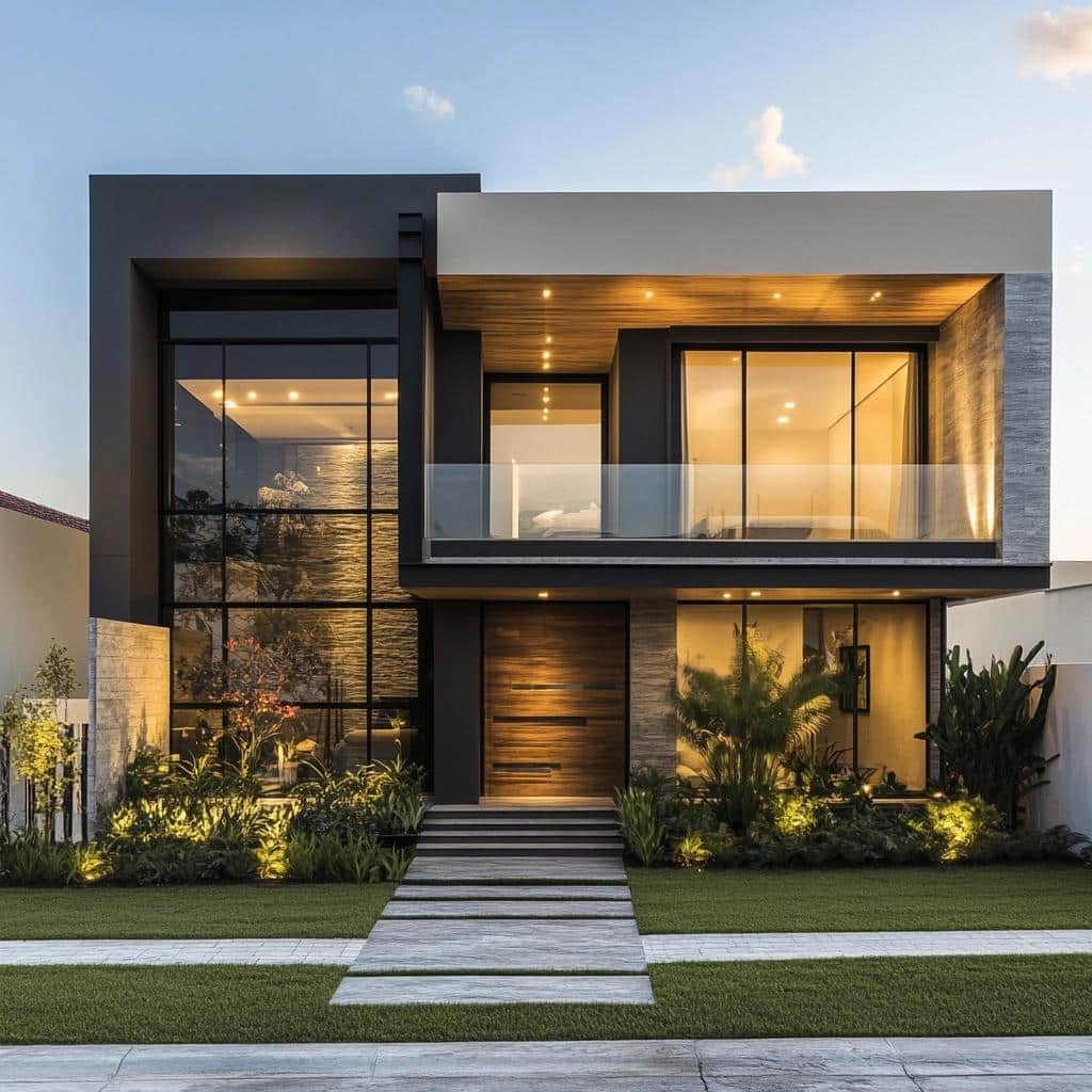 11 Inspiring Facade Designs for Duplex Homes 8 Inspirações para Fachadas de Sobrados