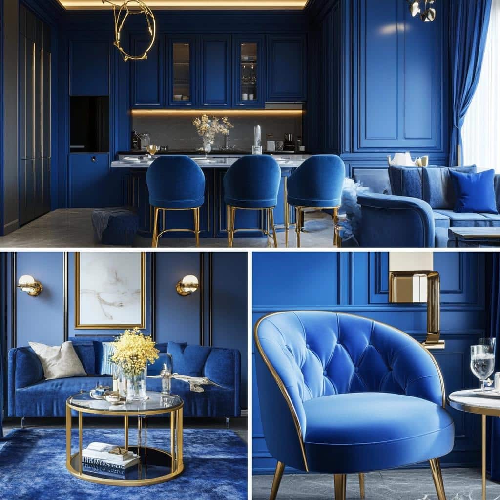 75 Elegant Ideas to Use Inspiring Royal Blue in Your Decor 1 Azul Royal: 75 Ideias Elegantes para Usar Esse Tom Inspirador