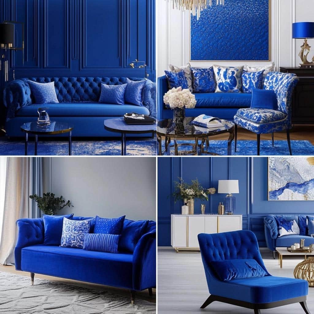 75 Elegant Ideas to Use Inspiring Royal Blue in Your Decor 6 Azul Royal: 75 Ideias Elegantes para Usar Esse Tom Inspirador
