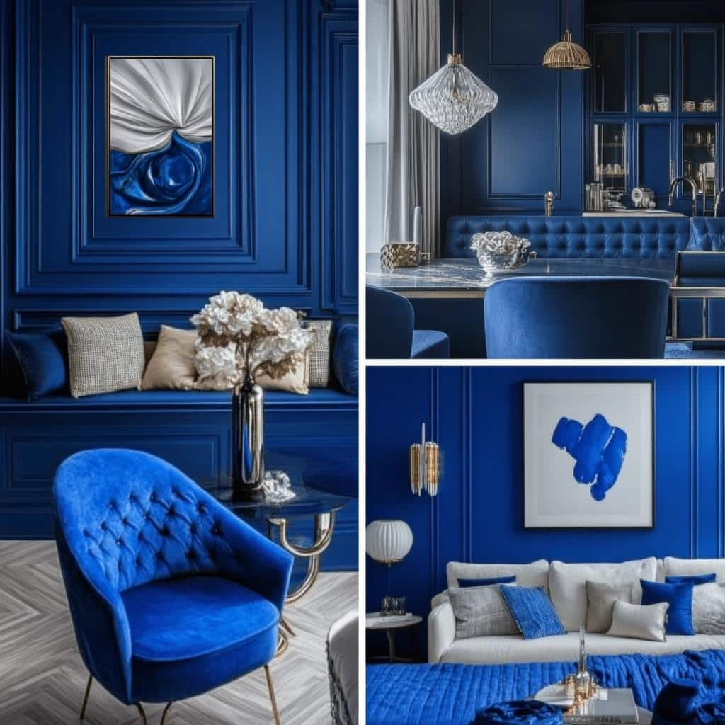 75 Elegant Ideas to Use Inspiring Royal Blue in Your Decor 8 Azul Royal: 75 Ideias Elegantes para Usar Esse Tom Inspirador