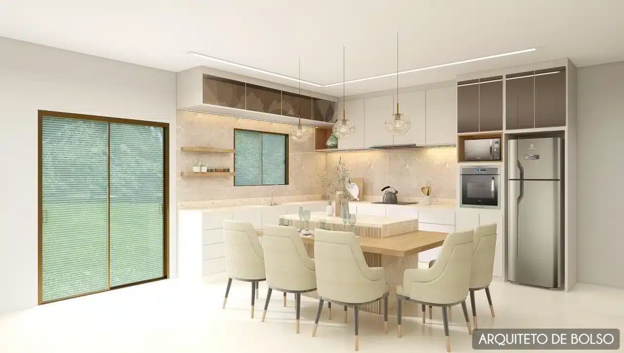 Stunning Kitchen Counter Ideas for Your Home 9 Balcão de cozinha com detalhes em aço inox, perfeito para um toque industrial.