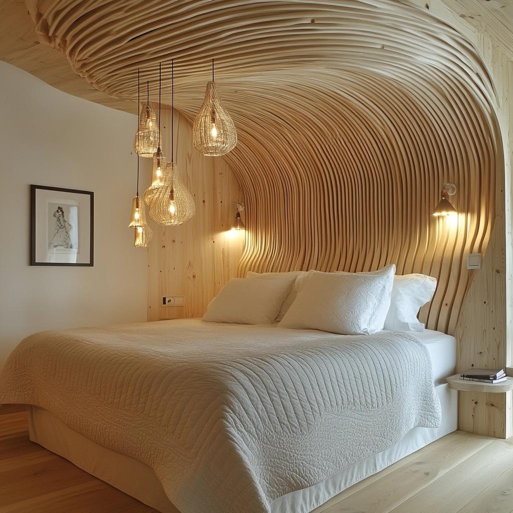 60 Stunning Ripped Headboard Ideas to Transform Your Bedroom 1 6 Ideias Criativas para Cabeceiras Ripadas que Transformarão seu Quarto