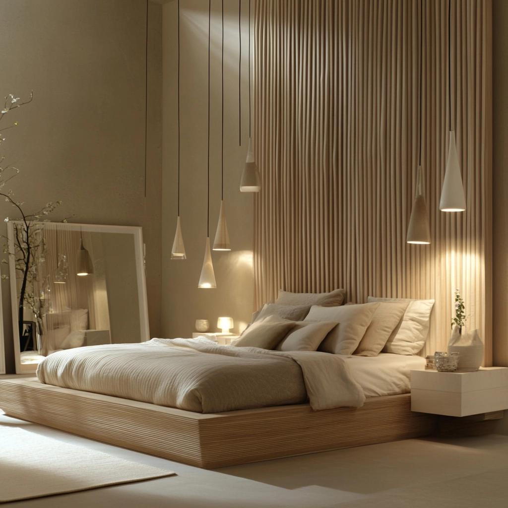 60 Stunning Ripped Headboard Ideas to Transform Your Bedroom 4 6 Ideias Criativas para Cabeceiras Ripadas que Transformarão seu Quarto