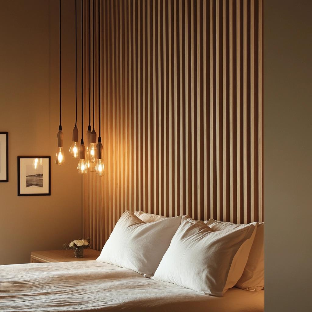 60 Stunning Ripped Headboard Ideas to Transform Your Bedroom 6 6 Ideias Criativas para Cabeceiras Ripadas que Transformarão seu Quarto