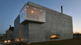 Imagens de casas minimalistas com características funcionais e sofisticadas.