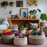 80 Ideias de Cesto de Fio de Malha para Organizar com Estilo