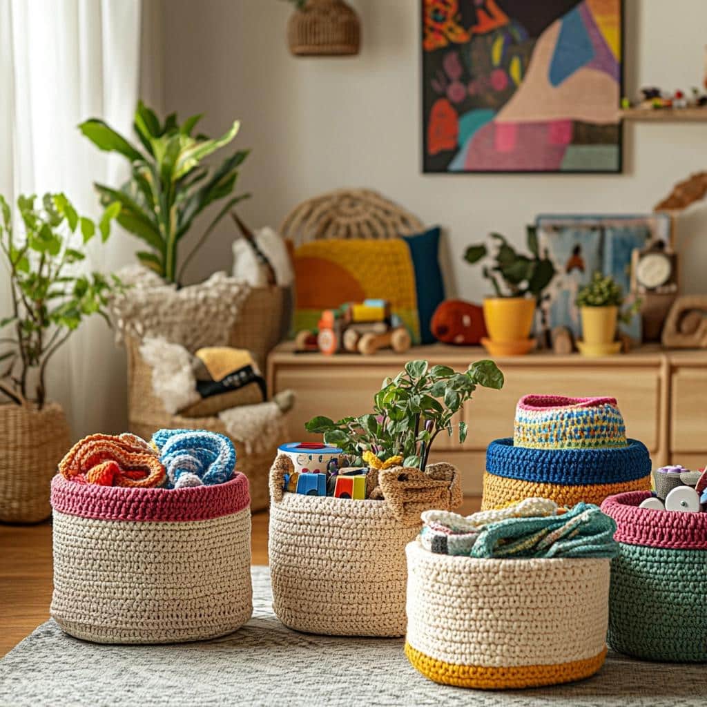 80 Ideias de Cesto de Fio de Malha para Organizar com Estilo