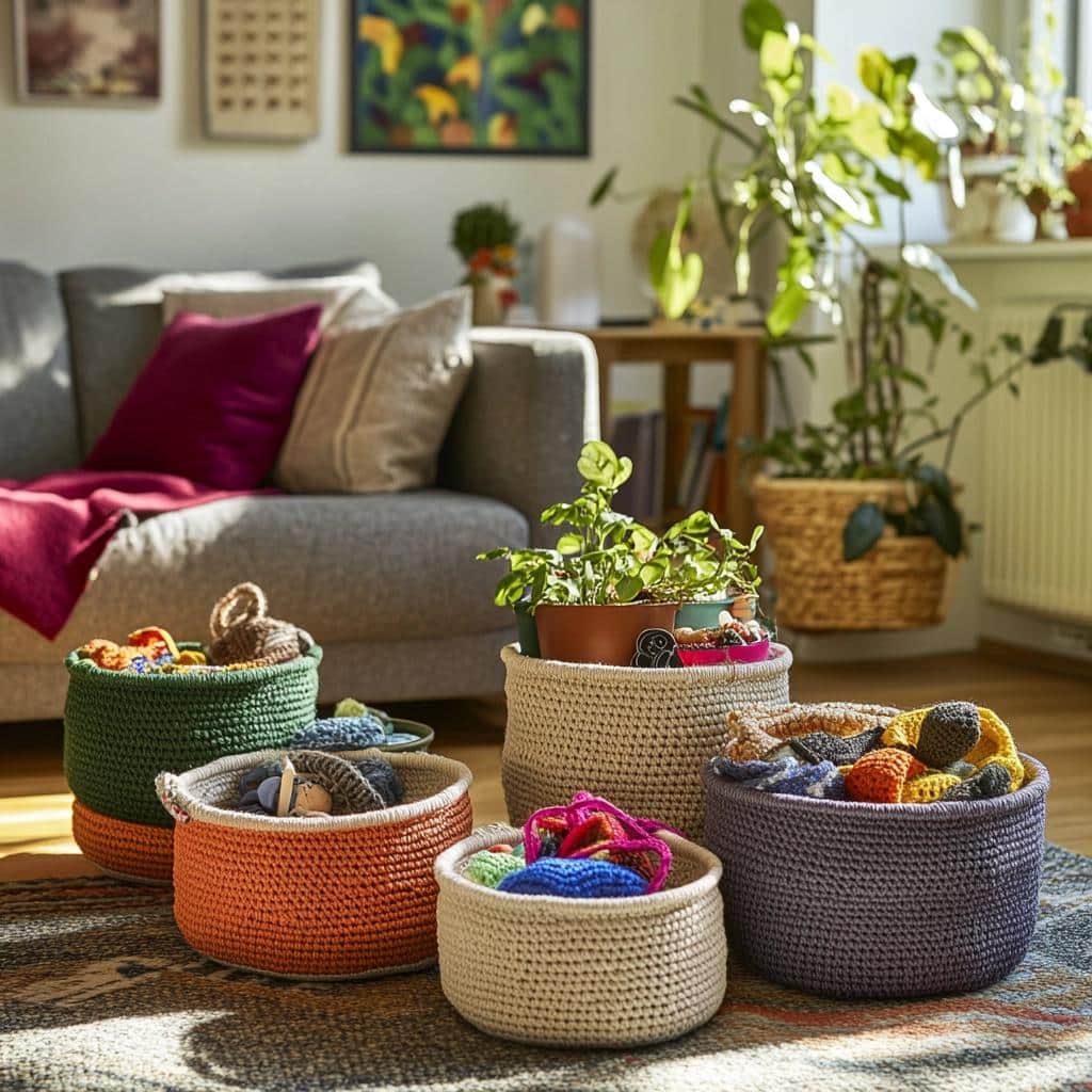 80 Ideias de Cesto de Fio de Malha para Organizar com Estilo