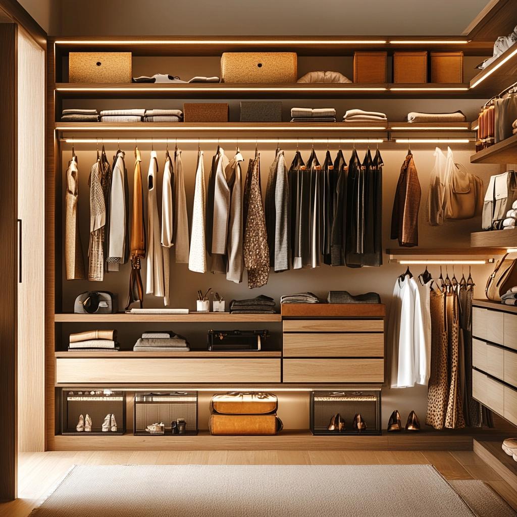 90 Open Closet Ideas to Make Your Home Elegant and Organized 4 90 ideias de closet aberto para deixar sua casa elegante e organizada