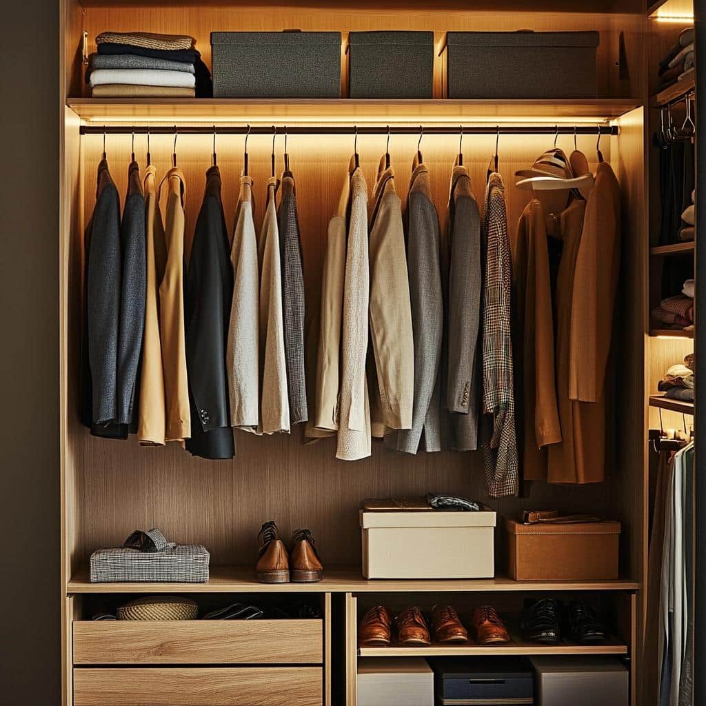 90 Open Closet Ideas to Make Your Home Elegant and Organized 8 90 ideias de closet aberto para deixar sua casa elegante e organizada