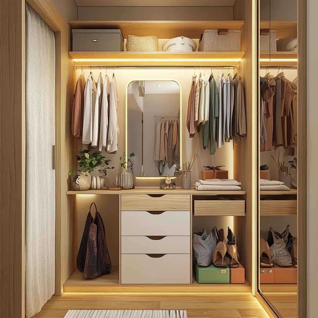 85 Creative Ideas to Maximize Space in a Small Closet 6 CLOSET PEQUENO: 85 IDEIAS CRIATIVAS PARA APROVEITAR O ESPAÇO