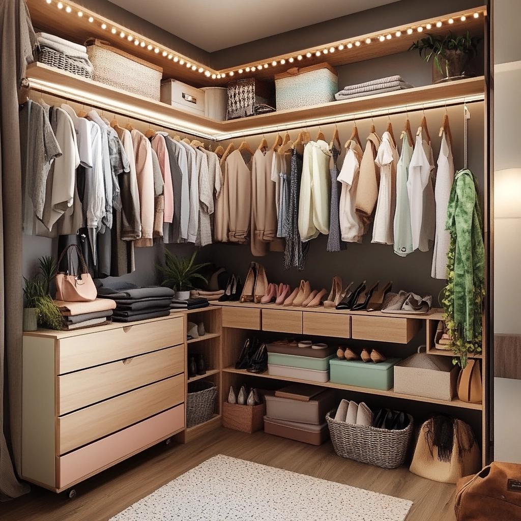 85 Creative Ideas to Maximize Space in a Small Closet 8 CLOSET PEQUENO: 85 IDEIAS CRIATIVAS PARA APROVEITAR O ESPAÇO