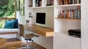 Decoração do home office com detalhes que tornam o espaço mais funcional.