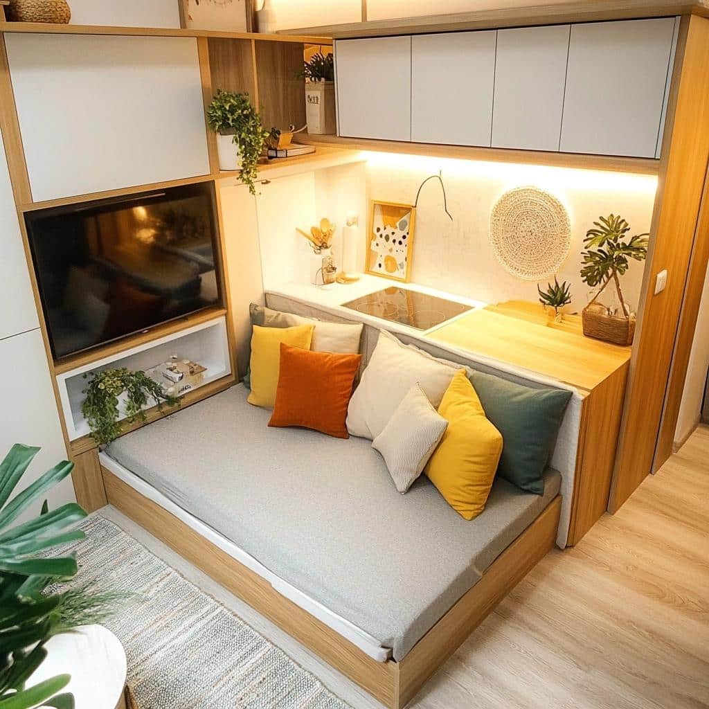 Decorating Your Kitnet: 50 Creative Ideas to Make It Your Own 4 Decoração de Kitnet: 50 Ideias para Deixá-la com a Sua Cara