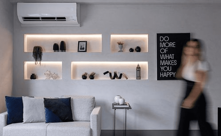 40 Inspirational Gypsum Shelves for Your Living Room 3 Foto de estante de gesso para sala 1 - 1