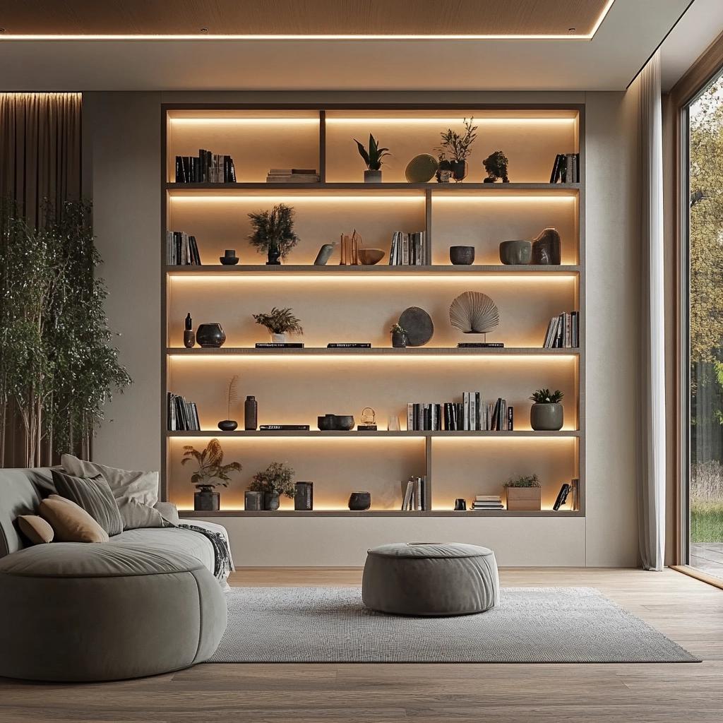 40 Inspirational Gypsum Shelves for Your Living Room 4 40 FOTOS DE ESTANTE DE GESSO PARA SALA PARA VOCÊ SE APAIXONAR