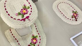 30 Bathroom Organizer Options for a Tidy Space 5 Jogo de banheiro de barbante: 70 modelos criativos e como fazer