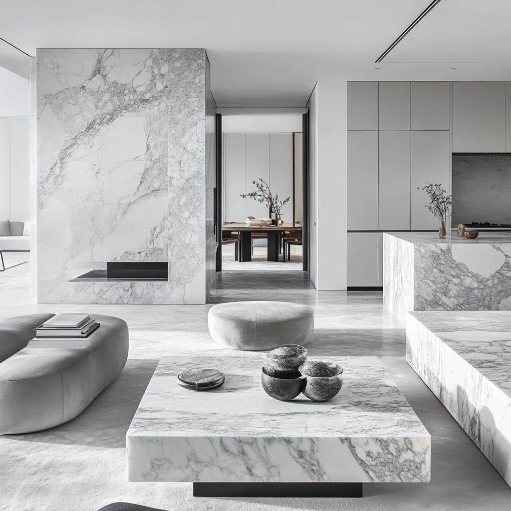 Mármore Carrara: 50 Ambientes Sofisticados com Esta Pedra Clássica