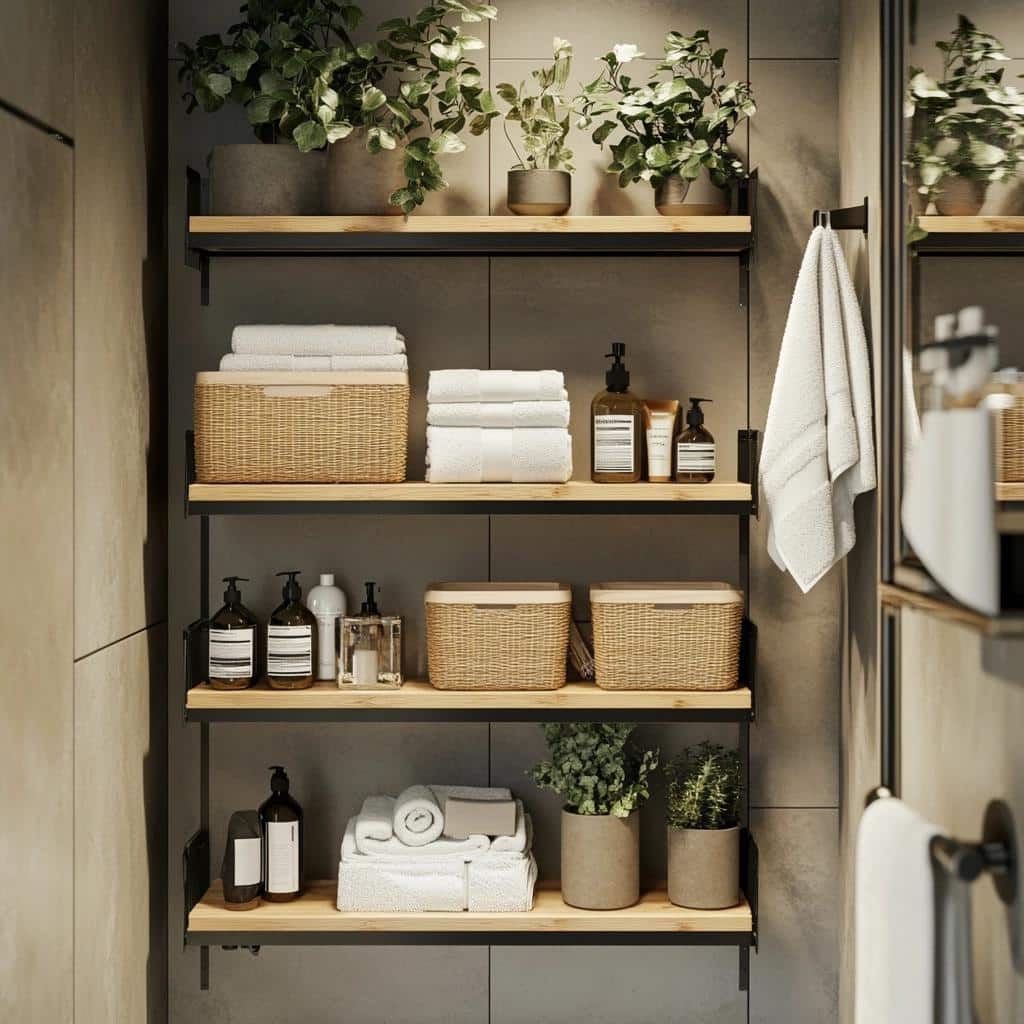 30 Bathroom Organizer Options for a Tidy Space 1 30 Opções de Organizador de Banheiro para um Ambiente Arrumado